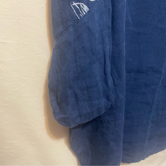 Luca Vanucci Linen Dress with 2 front pockets - Picture 5 of 6